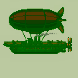 Standard AI output — blurry edges and subpixel noise from high-res downscaling Standard AI pixel art — muddy edges from downscaling